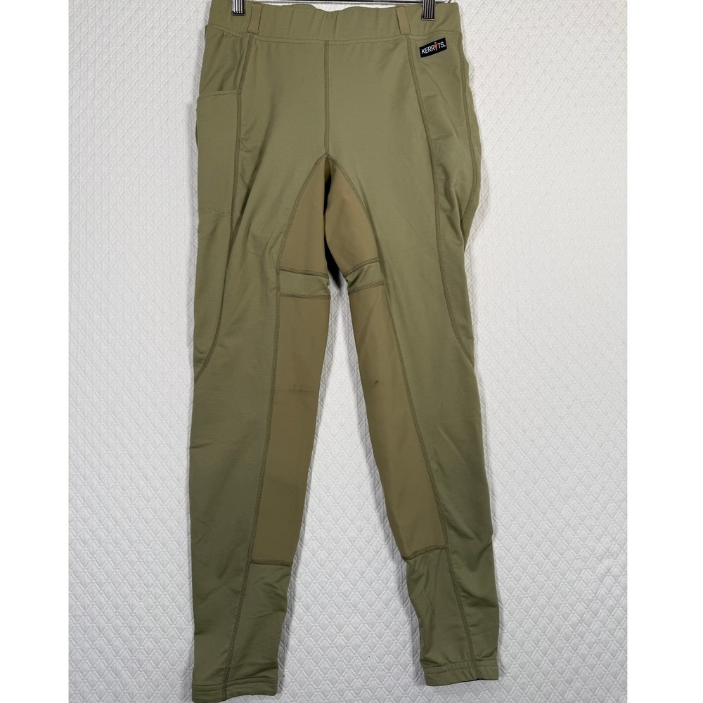Kerrits Women L Lt Green Full Seat Equestrian Riding Tights Leggings Flaw